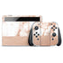 White Rose Gold Marble Nintendo Switch OLED (2021) Skin